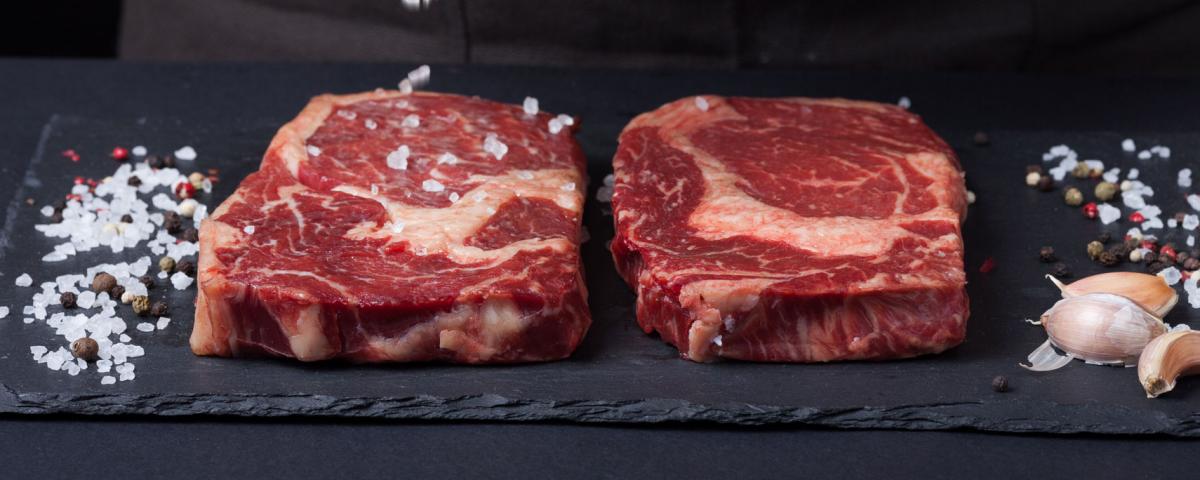 Marbled beef steaks